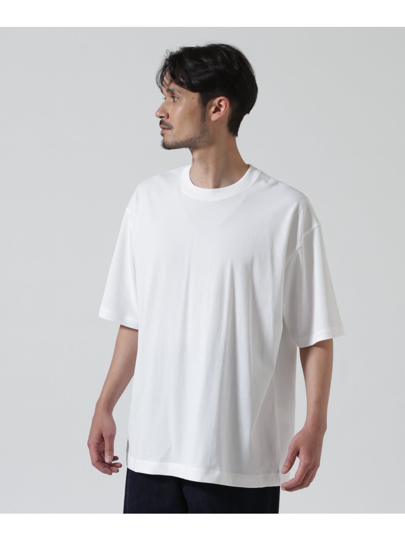 B2nd ATON (エイトン) FRESCA PLATE ｜ LOOSE FIT T-SHIRT ビーセカンド トップス カットソー・Tシャツ ホワイト ブラック【送料無料】