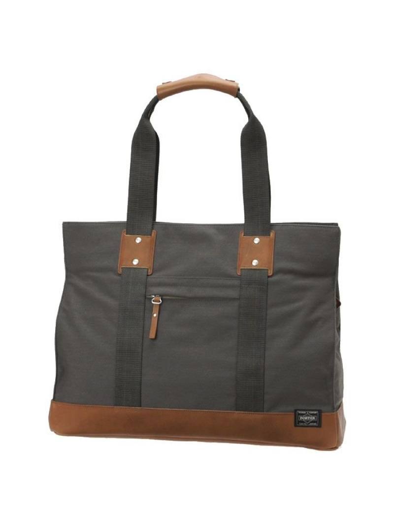 PORTER トートバッグ　ブラック STAND TOTE BLACK LEATHER(スタンドトート ブラックレザー) TOTE