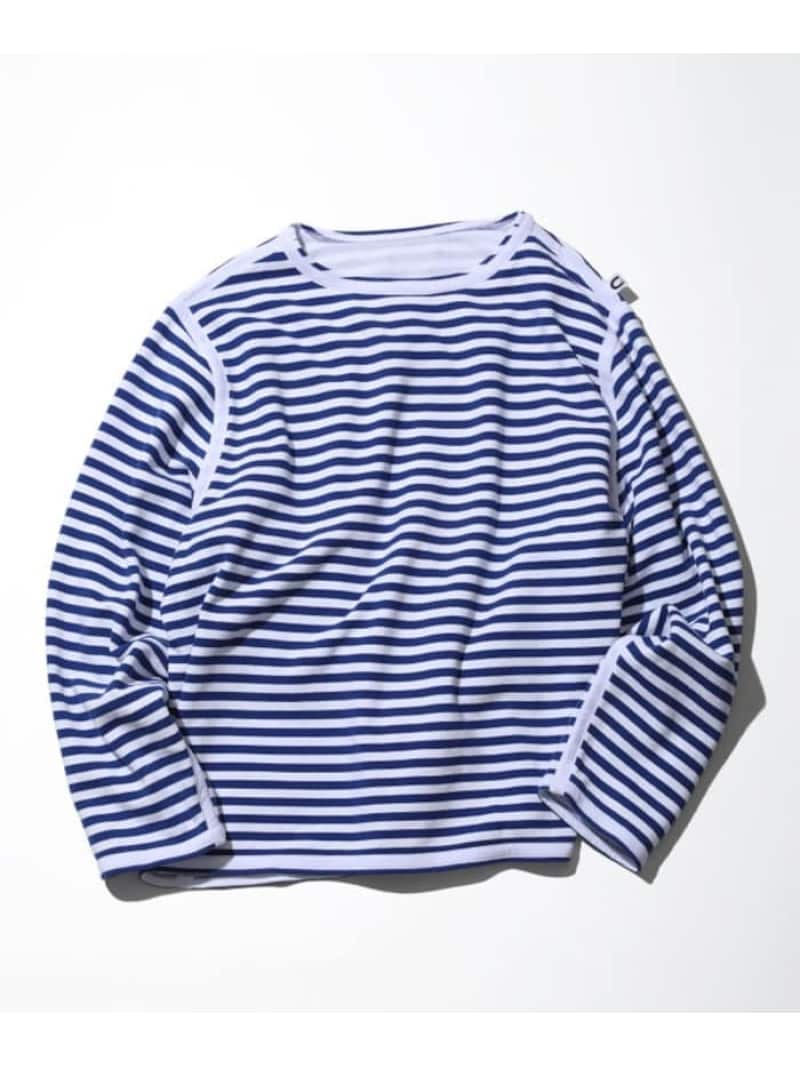 CAHLUMN Boat Neck Horizontal Stripe french terry Long Sleeve Tee フリークスストア トップス カットソー・Tシャツ ブルー ネイビー【送料無料】｜ Fashion Men 10,617円