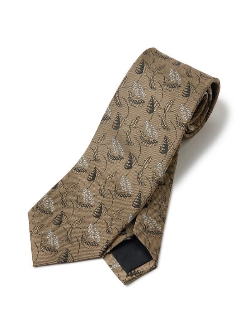 MEN'S BIGI 【TIE YOUR TIE /タイユアタイ】フローラル柄ネクタイ メンズ ビギ スーツ・フォーマル ネクタイ・蝶ネクタイ ベージュ ブルー【送料無料】