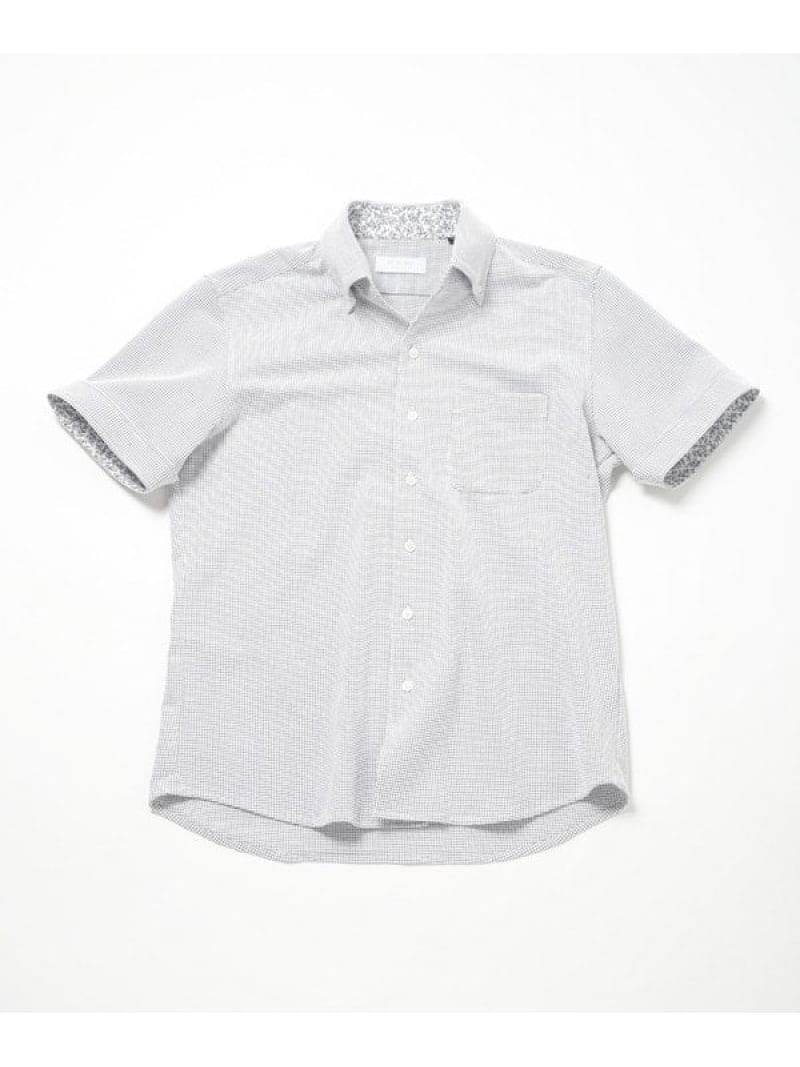 【SALE／30%OFF】MEN'S BIGI 【ACTIVE TAILOR】吸水速乾ミニワッフルワンピースカラー半袖シャツ メンズ ビギ トップス ポロシャツ ホワイト ネイビー ブルー【RBA_E】【送料無料】