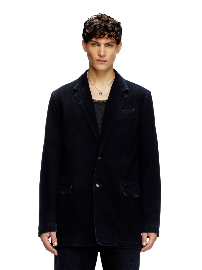 楽天市場】DIESEL メンズ デニム ジャケット シースルー