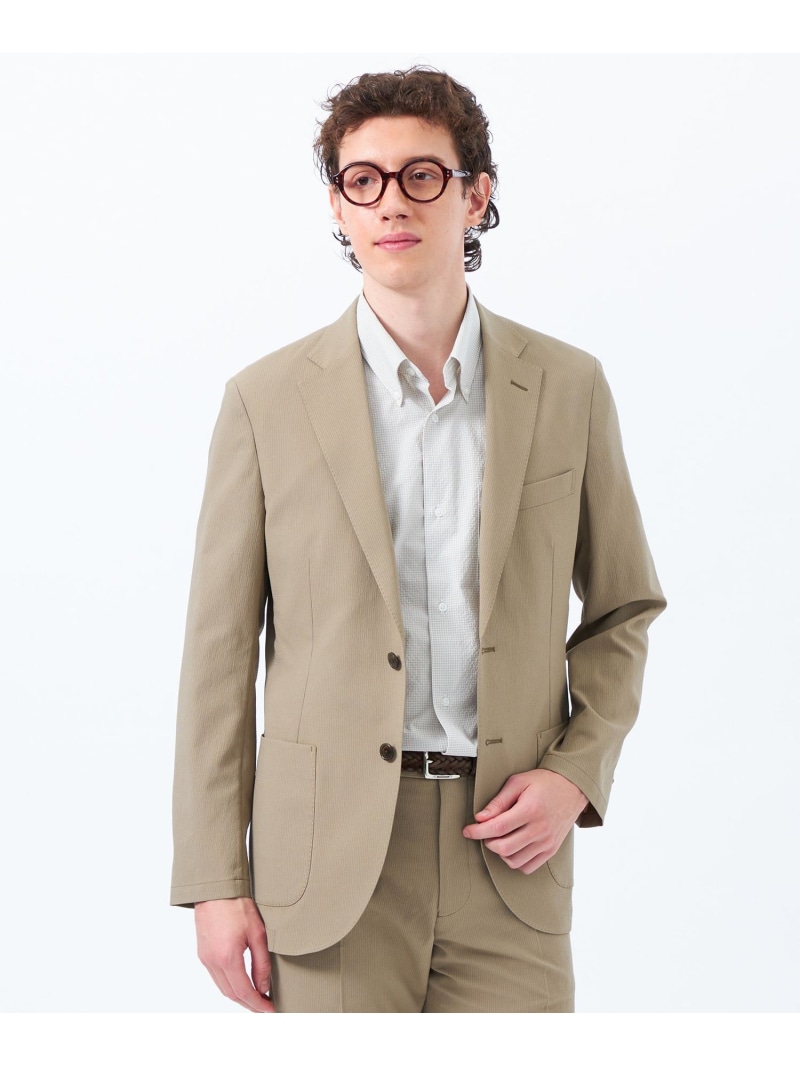 【SALE／50%OFF】MACKINTOSH PHILOSOPHY トロッター ウルトラライト ジャケット#11 ドットサッカー マッキントッシュ フィロソフィー ジャケット・アウター テーラードジャケット・ブレザー ベージュ ネイビー【RBA_E】【送料無料】