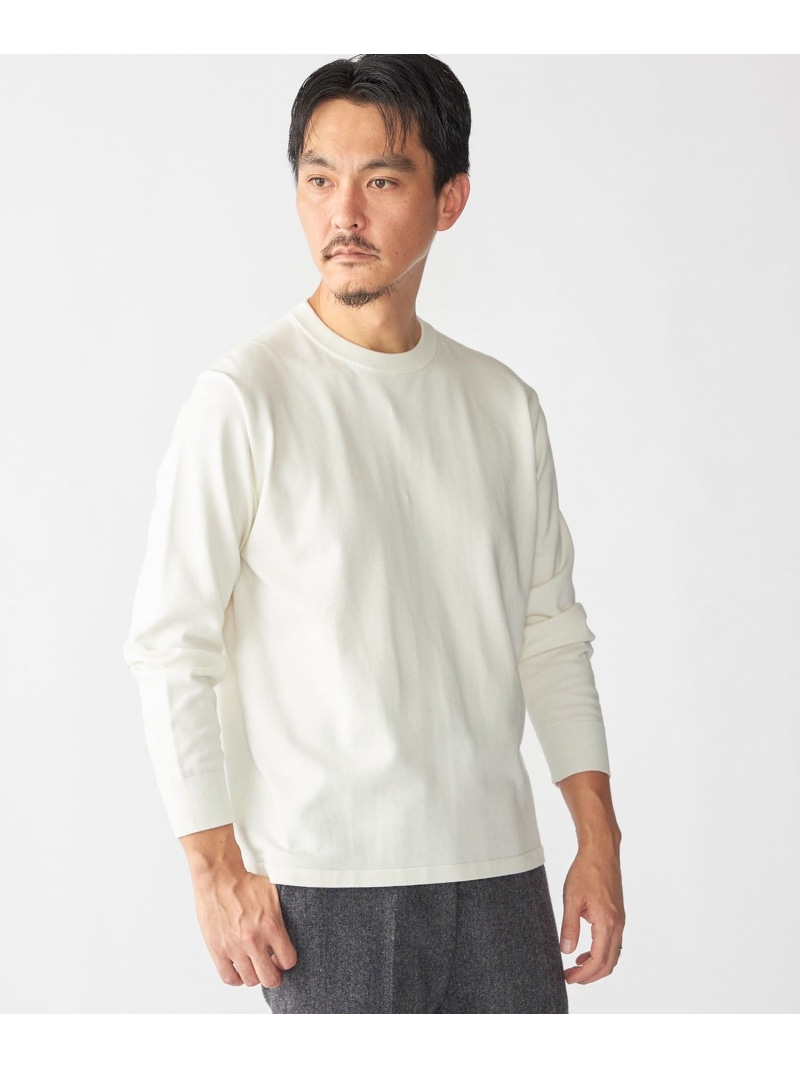 SHIPS MEN SHIPS:＜洗濯機可能＞コットン ウール TEXBRID(R) クルーネック プルオーバー ニット シップス トップス ニット カーキグリーン グリーン ブラック ホワイト【送料無料】
