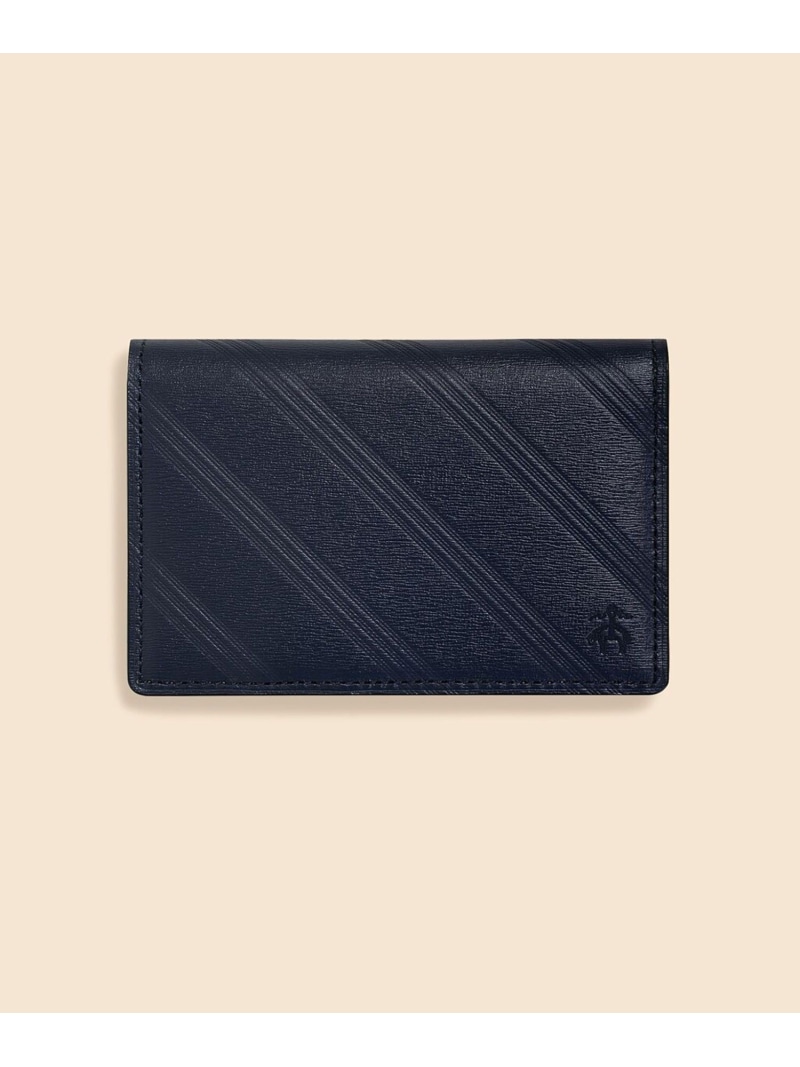 BROOKS BROTHERS カウレザー BB#1ストライプ カードケース ブルックス ブラザーズ 財布・ポーチ・ケース 名刺入れ・カードケース ブルー ネイビー【送料無料】