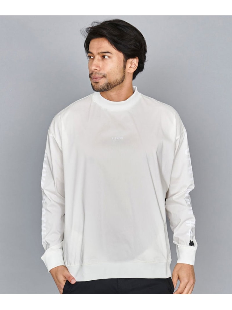 SB select LUXE/R ストレッチ布帛モックネック長袖トレーナ シルバーバレット トップス スウェット・トレーナー グレー ベージュ ホワイト ブラック【送料無料】