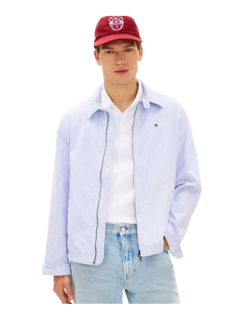 【SALE／30%OFF】TOMMY HILFIGER オックスフォードジップアップアイビージャケット トミーヒルフィガー ジャケット・アウター 余分の物のジャケット・アウター 米国海軍【RBA_E】【貨物輸送無料】