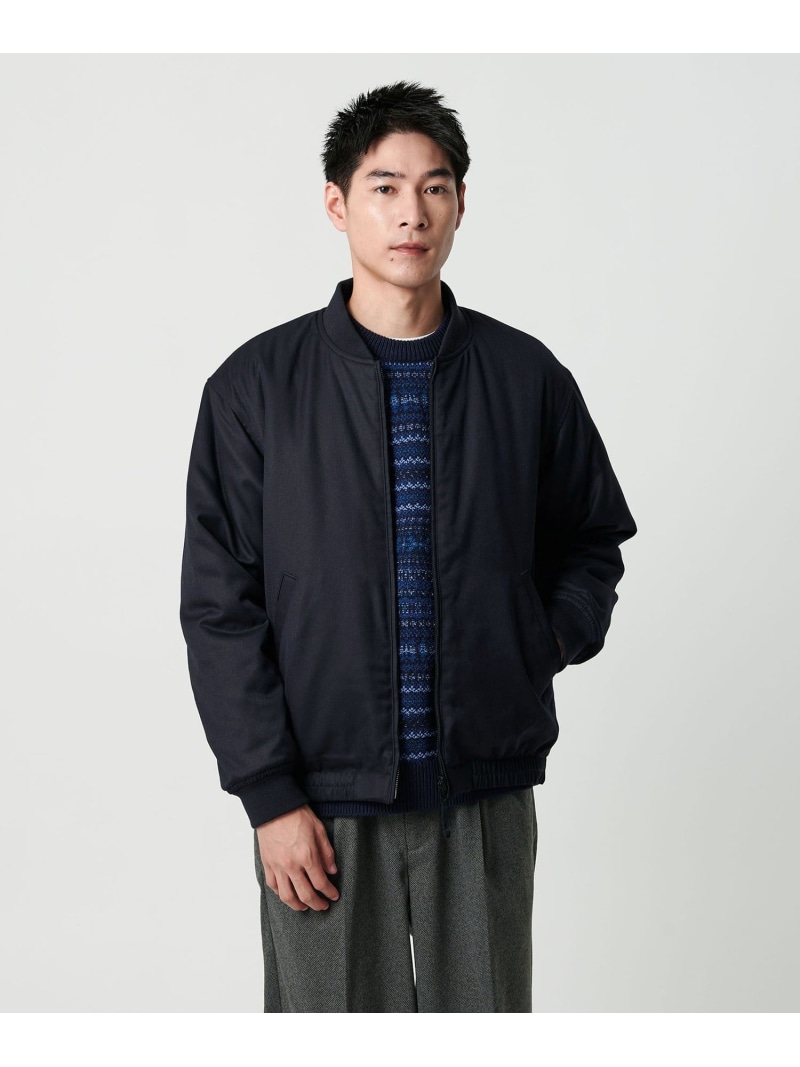 【SALE／40%OFF】UNITED ARROWS green label relaxing パデッド リヴァーシブル ジップ 上衣 ユナイテッドアローズ 逃げ口 ジャケット・アウター 上衣・前掛け 黒いこと 米国海軍【RBA_E】【貨物輸送無料】