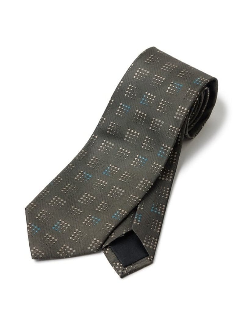 MEN'S BIGI 【TIE YOUR TIE /タイユアタイ】ヴィンテージ小紋柄ネクタイ メンズ ビギ スーツ・フォーマル ネクタイ・蝶ネクタイ パープル ブラウン【送料無料】