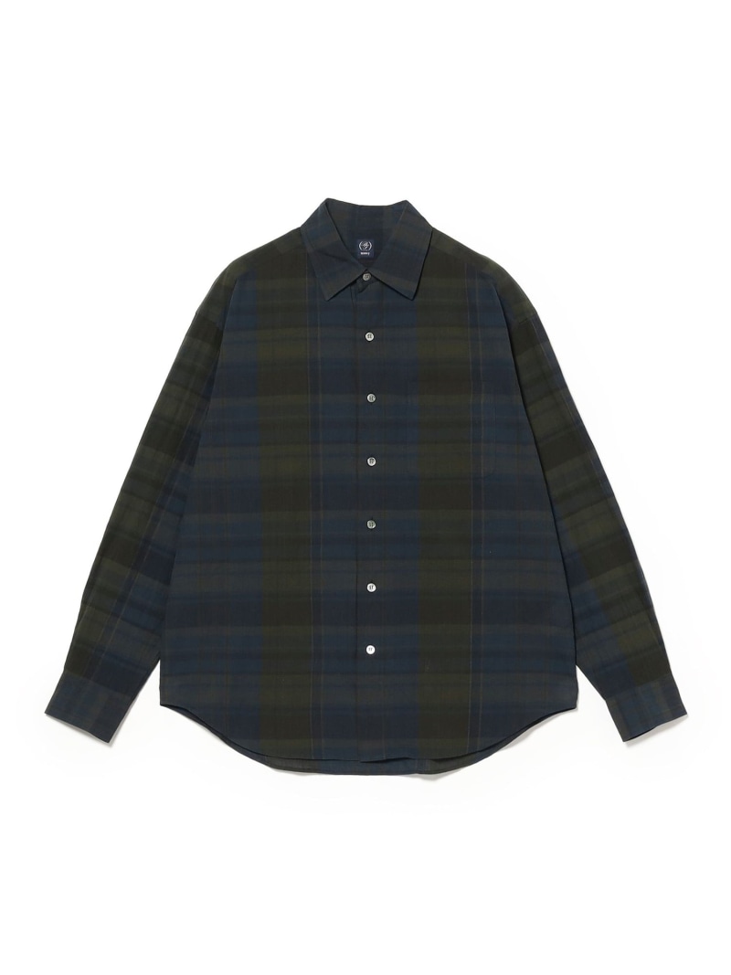 【SALE/30%OFF】BEAMS F コットン グリーン マドラスチェック ビックシャツ ビームス メン トップス シャツ・ブラウス グリーン【RBA_E】【送料無料】| Fashion Men