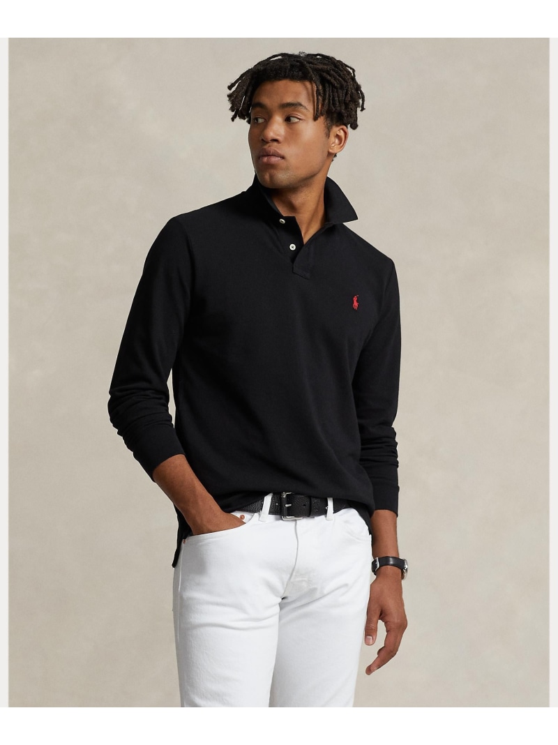 POLO RALPH LAUREN ブラック ポロシャツ クラシックフィット 黒 クラシック フィット メッシュ ポロシャツ