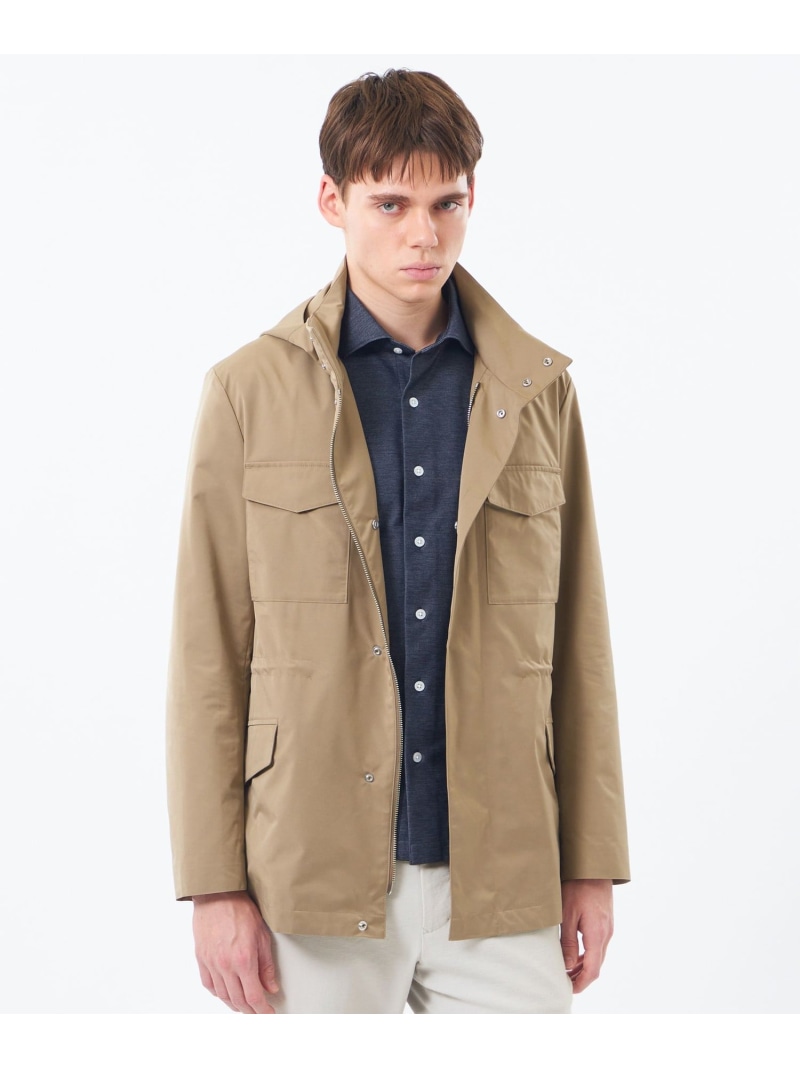 MACKINTOSH PHILOSOPHY ツイルストレッチ BELFAST(ベルファスト)ミリタリーパーカ マッキントッシュ 哲学 ジャケット・アウター 上衣・前掛け 黒いこと ベージュ【貨物輸送無料】