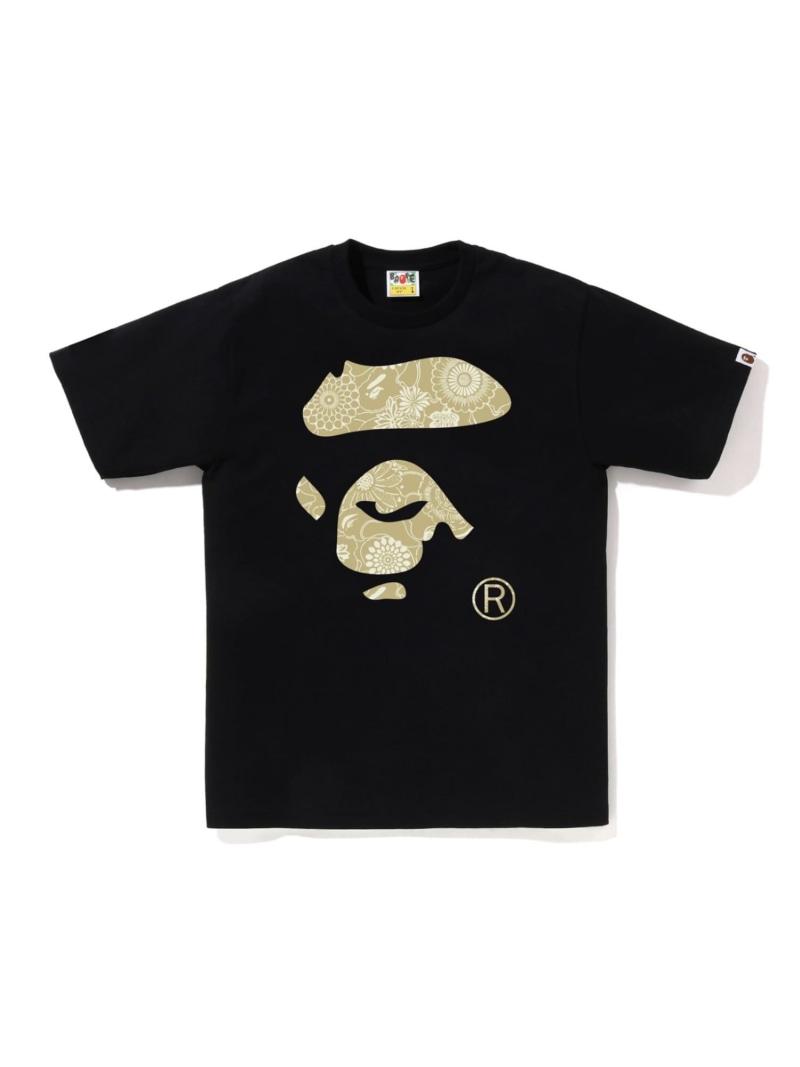 A BATHING APE JAPANESE INDIGO ART CAMO APE FACE TEE ア ベイシング エイプ トップス カットソー・Tシャツ ホワイト ブラック【送料無料】｜ Fashion Men