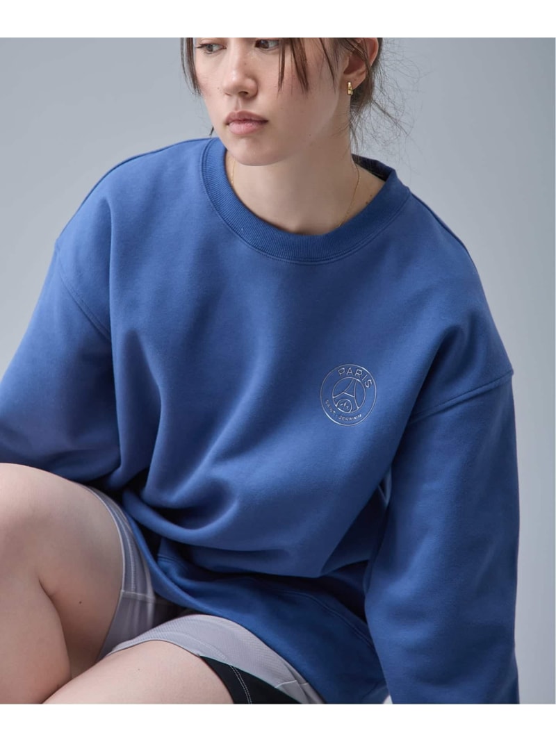 Paris Saint-Germain 【Paris Saint-Germain / 光の都市・サン\u003dジェルマン】 JP DUAL LAYER CREW エディフィス トップス スウェット・トレーナー 黒いこと 米国海軍 薄墨色【貨物輸送無料】