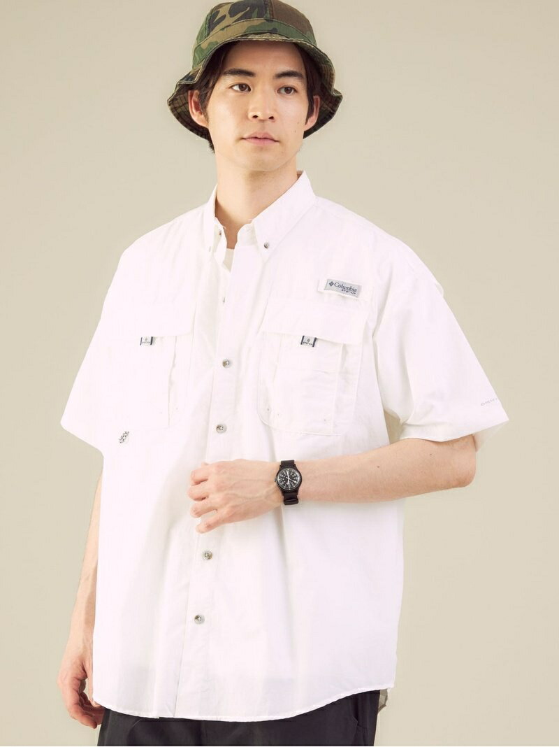 United Arrows Green Label Relaxing コロンビア Columbia バハマ Ii 半袖 魚つりtシャツ ユナイテッドアローズ 緑色表示リラクシング シャツ ブラウス 長袖シャツ ネーヴィー ホワ 貨物輸送無料 United Arrows Green Label Relaxing メンズ シャツ ブラウス ユナイテッド