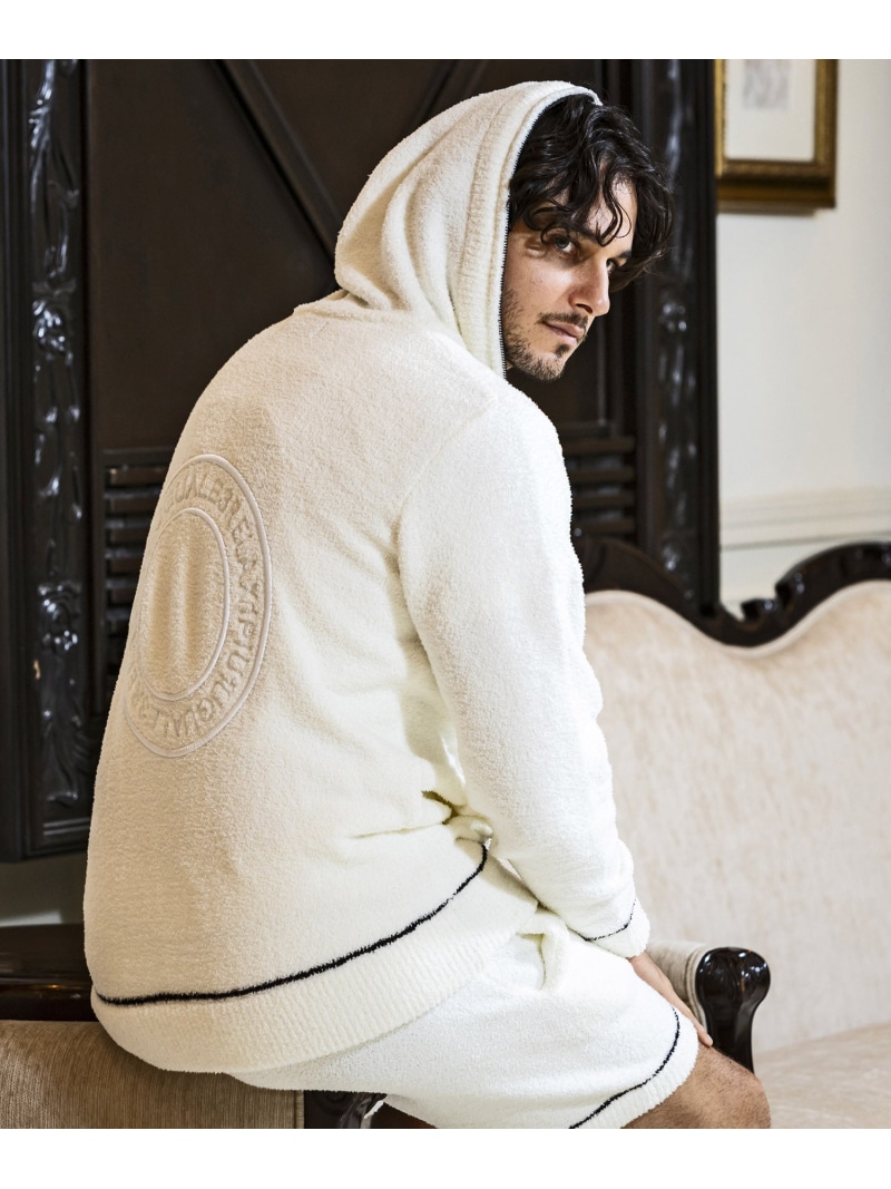 【SALE/30%OFF】1PIU1UGUALE3 RELAX 1PIU1UGUALE3 RELAX フラッフィーニットサークルフーディー シフォン トップス パーカー・フーディー ホワイト ブラック【RBA_E】【送料無料】| Fashion Men