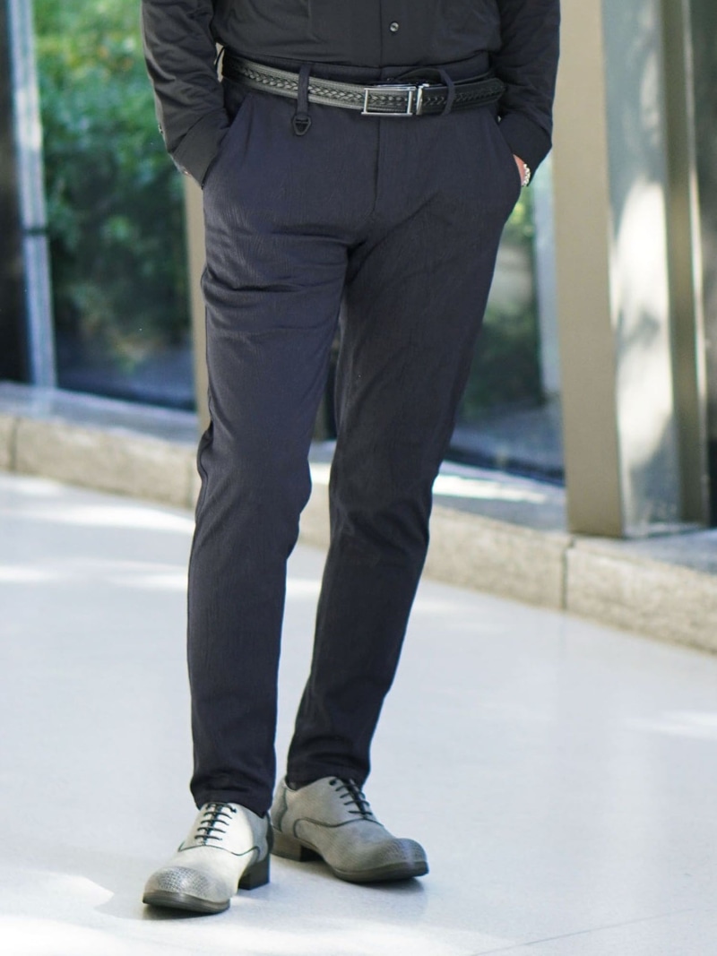 NICOLE selection カスレブリスタージャカードパンツ ニコル パンツ その他のパンツ ネイビー ブラック【送料無料】| Fashion Men