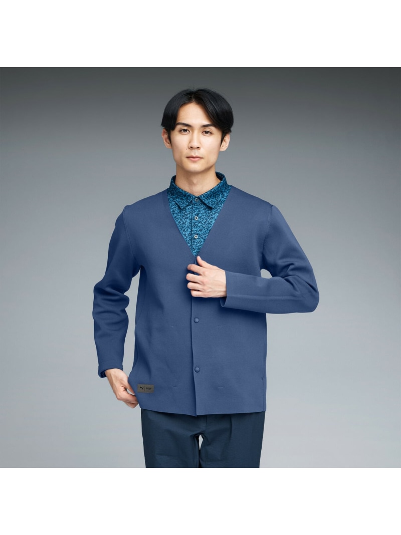 【SALE／30%OFF】PUMA メンズ ゴルフ PB ニット ジャケット KNIT JACKET プーマ トップス カーディガン ブラック【RBA_E】【送料無料】
