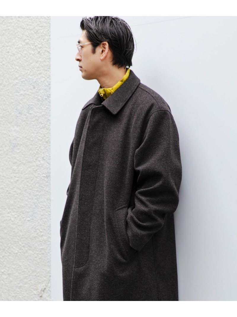 【SALE／30%OFF】SHIPS MEN City Ambient Products: 厚地の外套大きさ メルトン 厚地の外套 シップス ジャケット・アウター ステンカラー厚地の外套 薄墨色 赤銅色 米国海軍【RBA_E】【貨物輸送無料】
