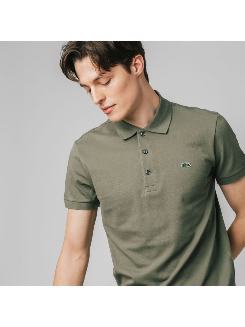 LACOSTE スリムフィットソリッドポロシャツ(半袖) ラコステ ベージュ