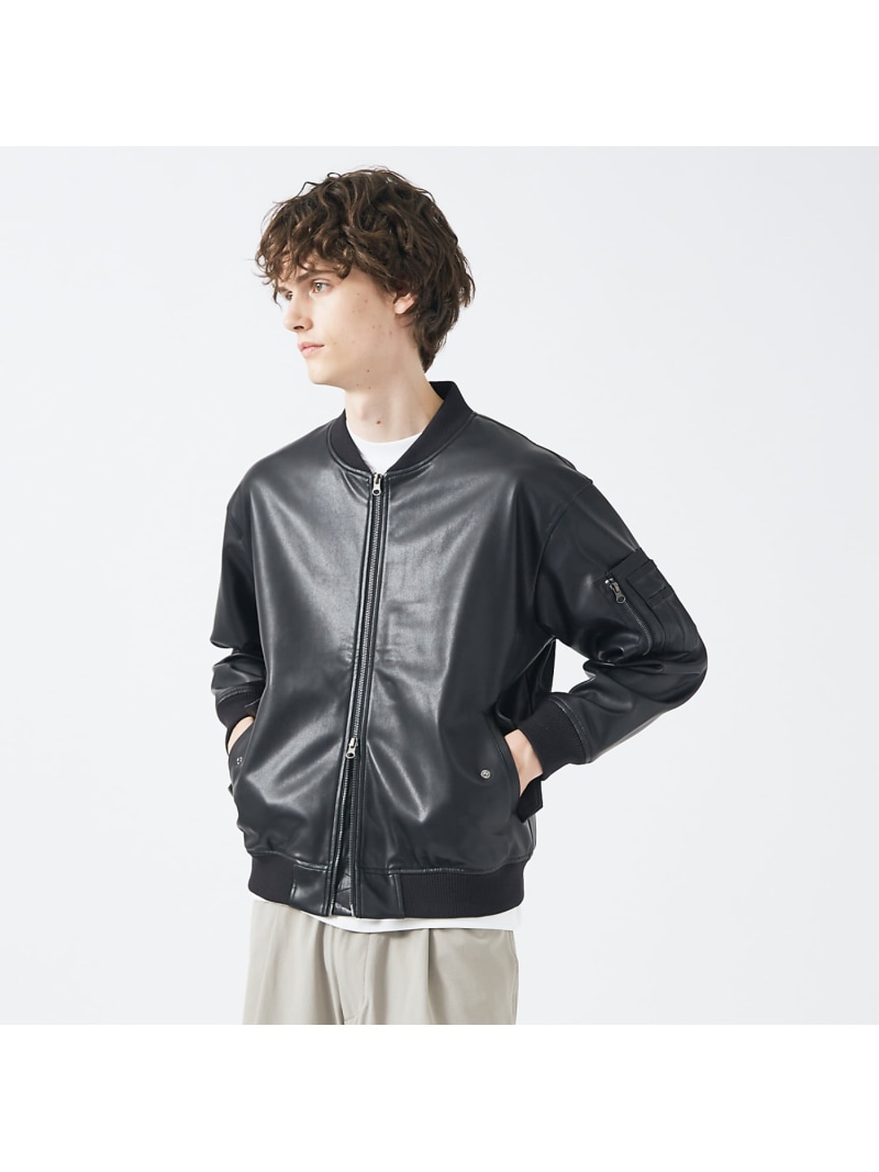 MR. OLIVE ブラック レザージャケット MA-1 楽天市場】MR.OLIVE アンティーク カウレザー / MA-1 ミスター