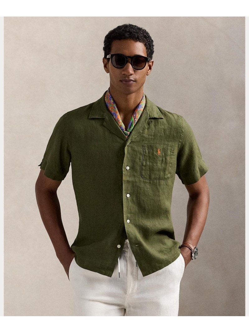 【楽天市場】POLO RALPH LAUREN クラシック フィット リネン キャンプ シャツ ラルフローレン トップス シャツ・ブラウス