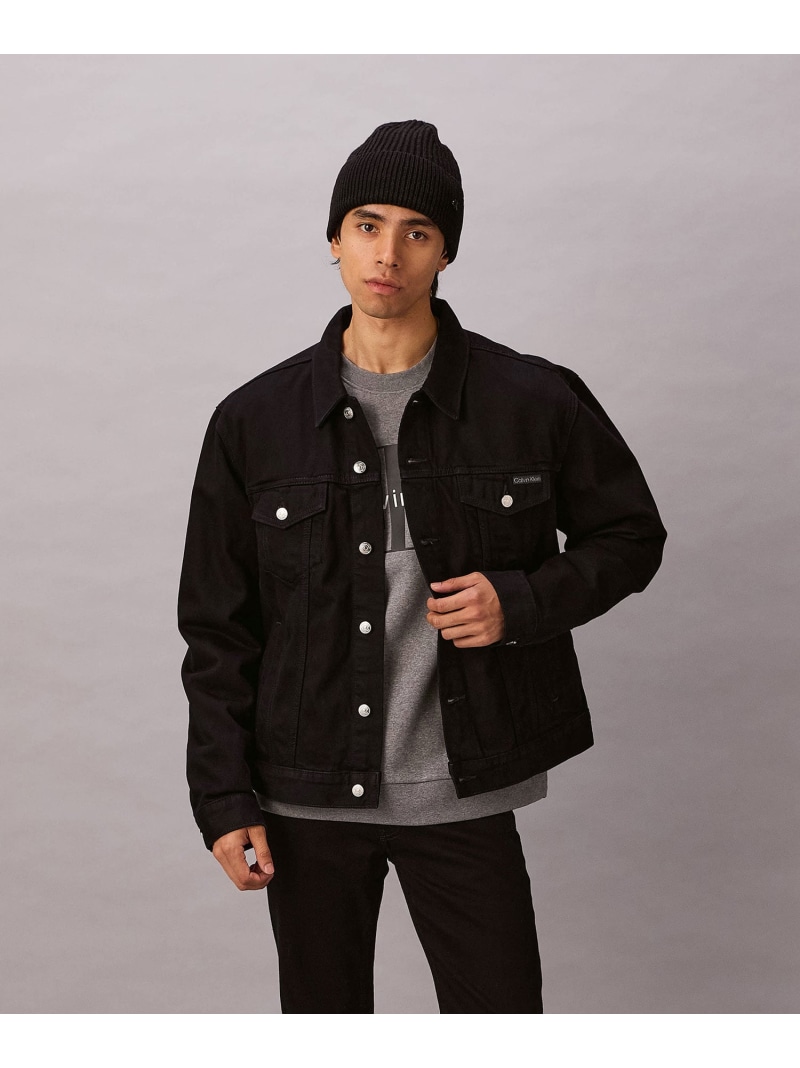 Calvin Klein Jeans Calvin Klein Jeans/(M)【公式ショップ】 カルバンクライン デニムジャケット - クラシックトラッカーブルゾン Calvin Klein Jeans 4RE754G カルバン・クライン ジャケット・アウター デニムジャケット ブラック【送料無料】