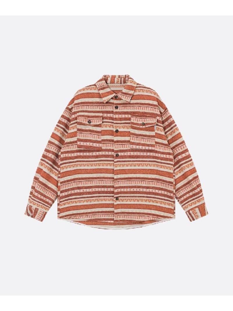 U:UME Ethnic Pattern Shirt ユーム トップス プルオーバー・トップ 赤いこと【先んずる取っておく】*【貨物輸送無料】