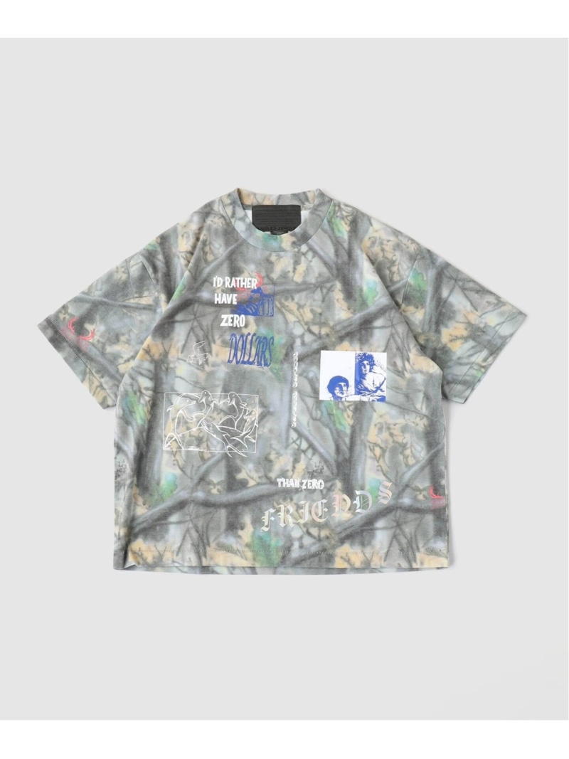 JOURNAL STANDARD JUNGLES I\u0027d Rather Camo Tee 逐次刊行物 標準尺度 トップス カットソー・ティーシャツ【貨物輸送無料】