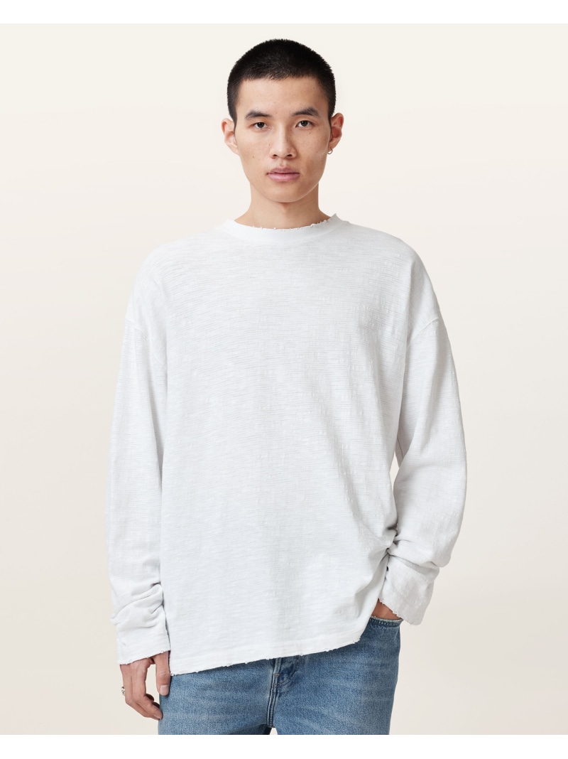 【SALE／30%OFF】ALLSAINTS (M)FOSTER LS CREW オールセインツ トップス カットソー・Tシャツ ホワイト【RBA_E】【送料無料】
