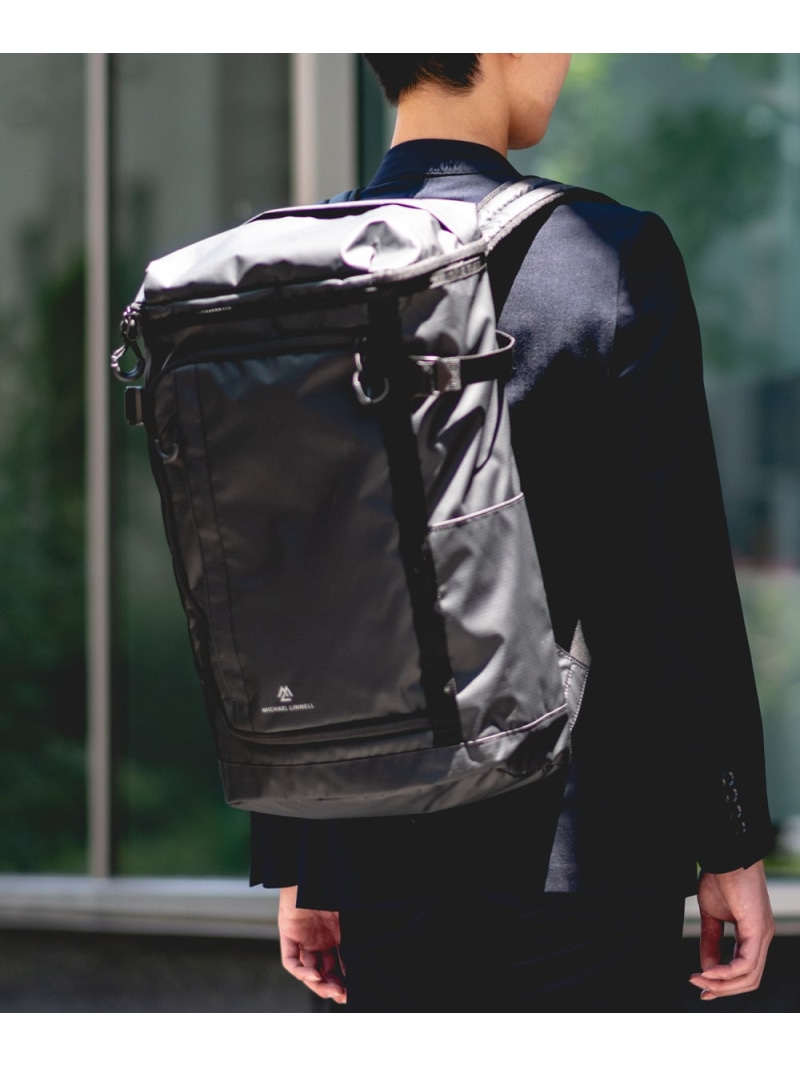 MICHAEL LINNELL Backpack ティエヌスクエア 御徒面子 背嚢・うしろ側容器に並べる 黒いこと【貨物輸送無料】
