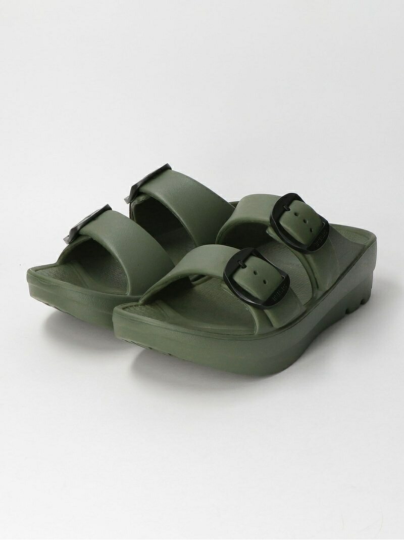United Arrows Green Label Relaxing Web減す テリック Telic W Buckle ダブルバックル サンダル ユナイテッドアローズ 翠荷札リラクシング シューズ サンダル ミュール カーキ 貨物輸送無料 United Arrows Green Label Relaxing メンズ シューズ ユナイテッドアローズ