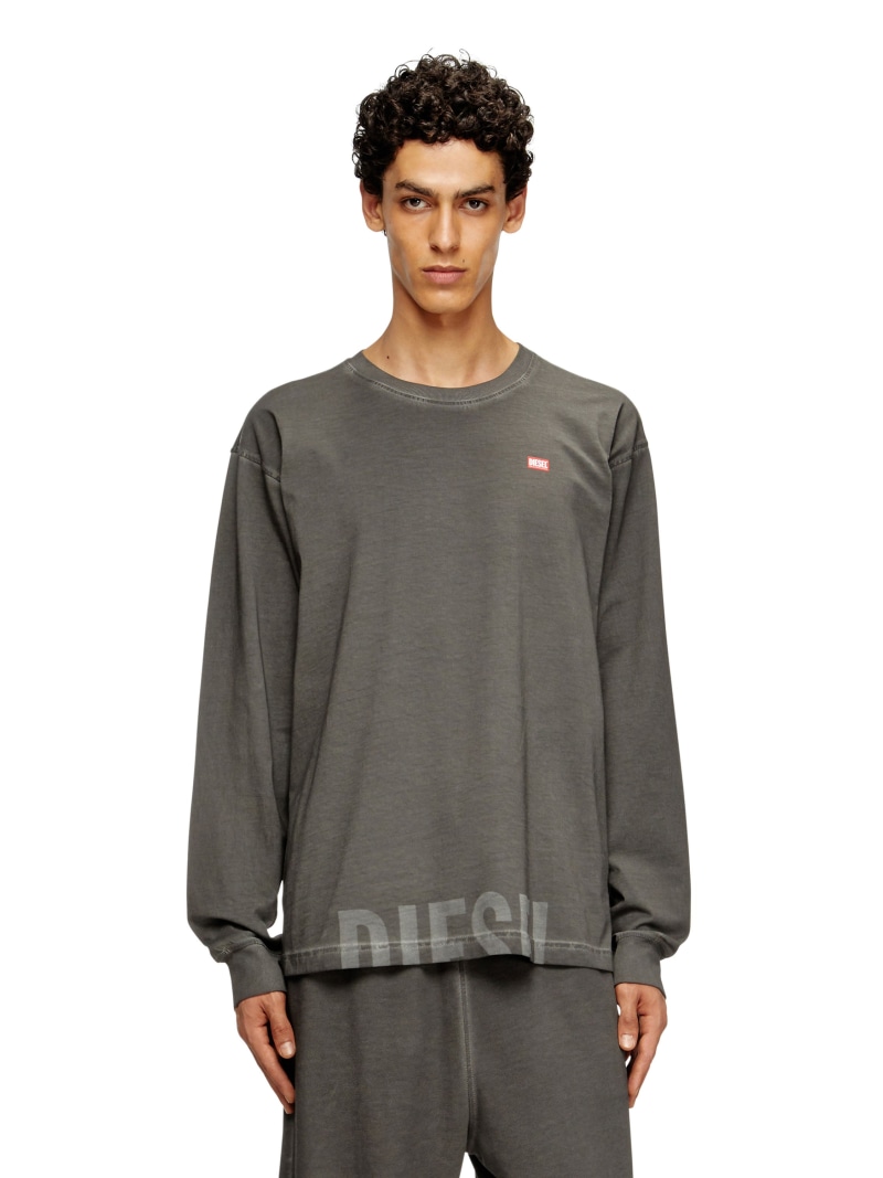 【SALE／40%OFF】DIESEL メンズ 長袖Tシャツ T-NORM-LS-T7 ディーゼル トップス カットソー・Tシャツ ブラック【RBA_E】【送料無料】｜ Fashion Men