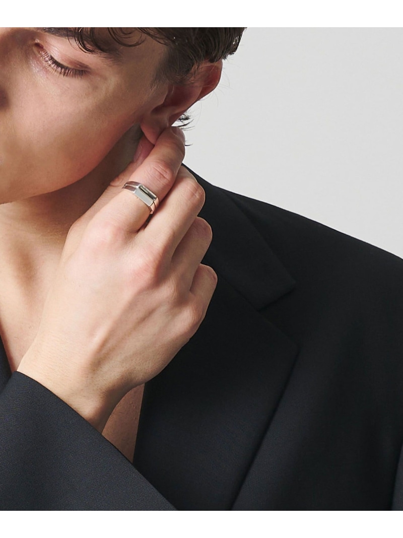BEAUTY\u0026YOUTH UNITED ARROWS ＜eoa＞石ころ ダブル 輪っか もの言う花＆若い者 ユナイテッドアローズ 添え物・ウオッチ 輪っか・指環 しろがね色 ゴールド【貨物輸送無料】