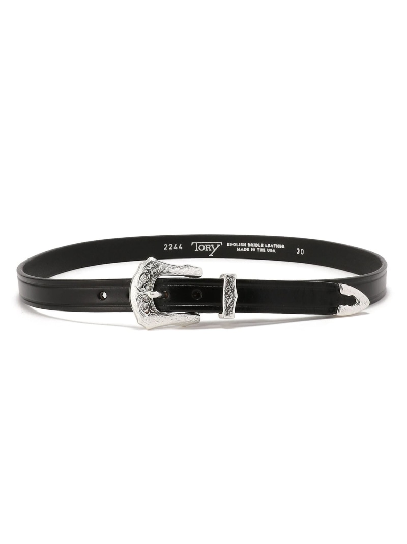 MANASTASH TORY LEATHER/3/4inch 3-Piece SilverBuckle SetBelt マナスタッシュ ファッション雑貨 ベルト ブラック【送料無料】