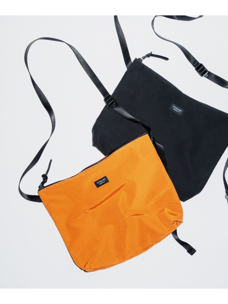 UNITED ARROWS green label relaxing 【別注】＜STANDARD SUPPLY＞GLR ジップ ショルダーバッグ ユナイテッドアローズ グリーンレーベルリラクシング バッグ ショルダーバッグ オレンジ ブラック グレー【送料無料】