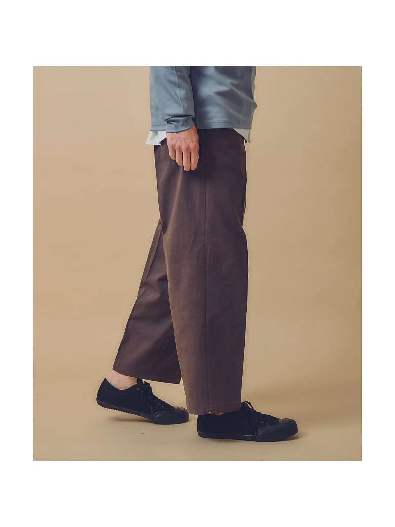 【SALE/40%OFF】ABAHOUSE LASTWORD 1タック コットン ワイドトラウザーズ / ワイドパンツ アバハウス パンツ その他のパンツ グレー ホワイト【RBA_E】【送料無料】| Fashion Men