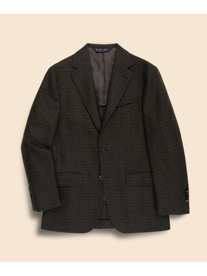 【SALE／30%OFF】BROOKS BROTHERS ウール/カシミヤ ガンクラブチェック 段返り3釦ジャケット TOKYO model ブルックス ブラザーズ ジャケット・アウター テーラードジャケット・ブレザー ブラウン【RBA_E】【送料無料】｜ Fashion Men