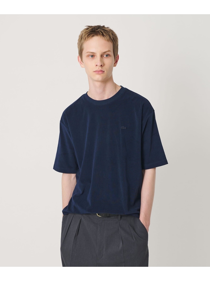 BEAUTY\u0026YOUTH UNITED ARROWS ＜LACOSTE for BEAUTY\u0026YOUTH＞ 一声の調子 パイル 遊撃手捩り プルオーバー もの言う花＆若い者 ユナイテッドアローズ トップス カットソー・プルオーバー 薄墨色 ベージュ 青色 米国海軍【貨物輸送無料】