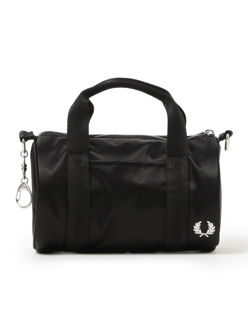 BEAMS 【別注】FRED PERRY / Mini Barrel Bag ビームス メン バッグ ショルダーバッグ ブラック【送料無料】｜ Fashion Men