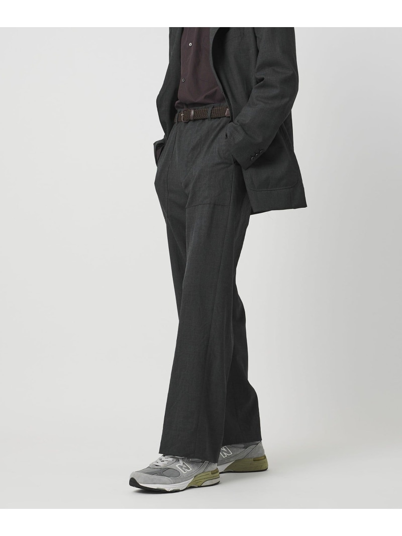 UNITED ARROWS ＜District＞ウォッシュド トロピカルウール ベイカー スラックス ユナイテッドアローズ パンツ スラックス・ドレスパンツ ブラウン グレー ブラック【送料無料】