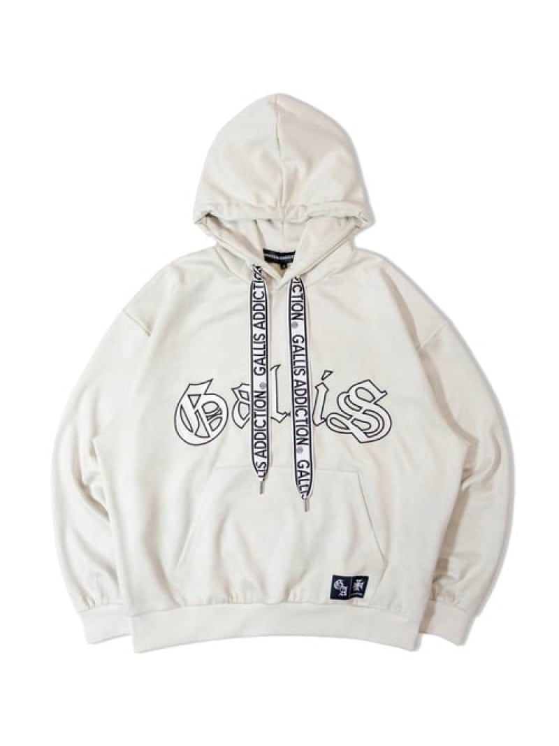 GALLIS ADDICTION GA SUEDE 刺繍 HOODIE(MENS) ジャックローズ トップス スウェット・トレーナー ホワイト ブラック【送料無料】