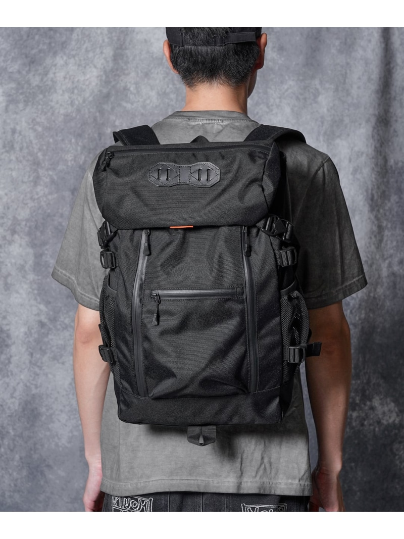【SALE／30%OFF】MAKAVELIC DOUBLE LINE 4 BACKPACK マキャベリック 御徒面子 背嚢・うしろ側容器に並べる 黒いこと【RBA_E】【貨物輸送無料】 バッグ・小物・ブランド雑貨-バッグ-バックパック・リュック