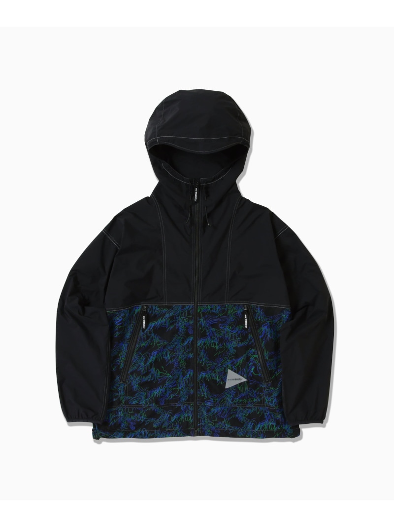 【SALE／30%OFF】and wander printed wind jacket アンドワンダー ジャケット・アウター その他のジャケット・アウター ブラック【RBA_E】【送料無料】｜ Fashion Men