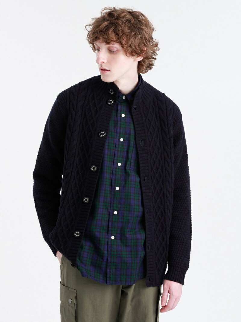 逆輸入 ニット セーター 長袖ニット ニット フィロソフィー マッキントッシュ クルーネックカーディガン ケーブル Men Philosophy Sale 33 Off Mackintosh ネイビー グリーン Rba E 送料無料 ベージュ ブルー レッド グレー Dgb Gov Bf