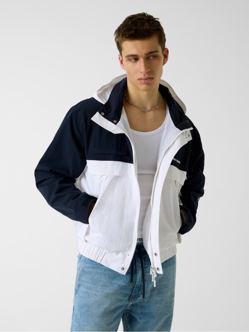 GUESS JEANS GUESS JEANS/(M)Colorblock Jacket ゲス ジャケット・アウター ブルゾン・ジャンパー ホワイト【送料無料】| Fashion Men