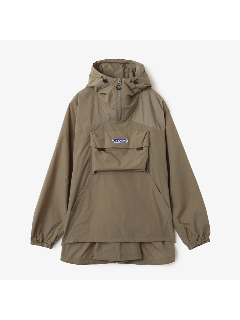 atmos atmos Front Pocket Ripstop Anorak Hoodie KHAKI アトモス ジャケット・アウター 余分の物のジャケット・アウター カーキ緑であること【貨物輸送無料】