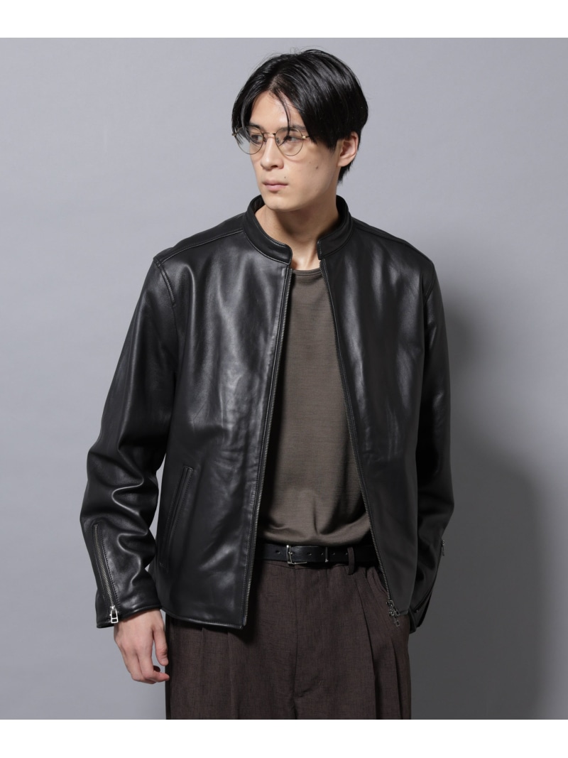 ラムレザーボンバージャケット ナノユニバース ジャケットweb限定品 楽天市場】《WEB限定》ラムレザー ボンバージャケット／ナノ