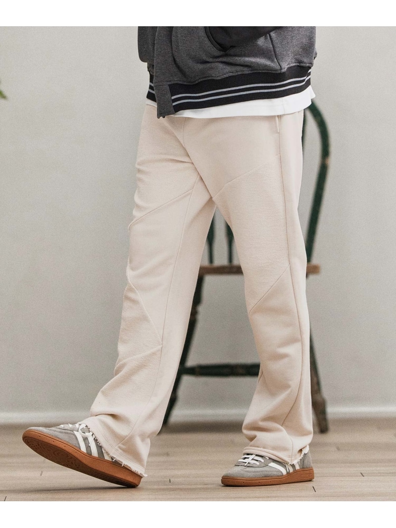 CAMBIO mp13878-Random Patchwork Sweat Pants スウェットパンツ カンビオ パンツ その他のパンツ ホワイト ブラック グレー【送料無料】｜ Fashion Men