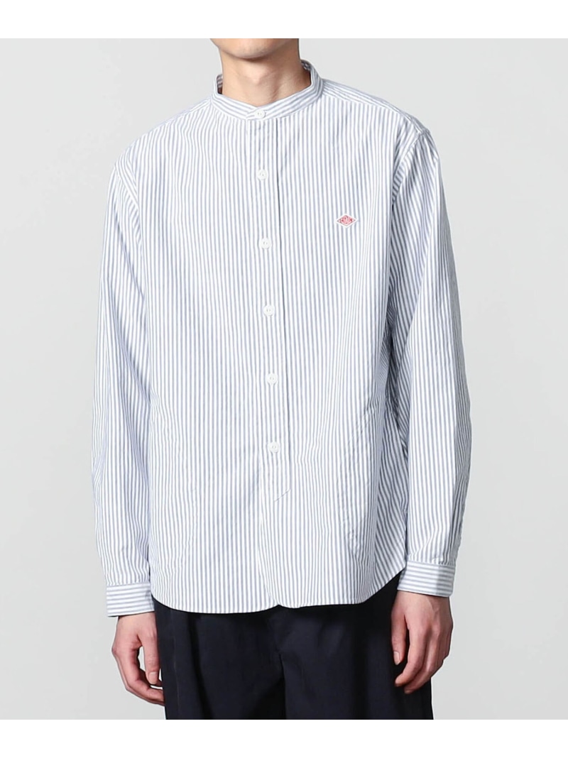 Bshop DANTON ｜ オックスフォード バンドカラーシャツ STRIPE MEN ビショップ トップス シャツ・ブラウス ネイビー【送料無料】 12,282円